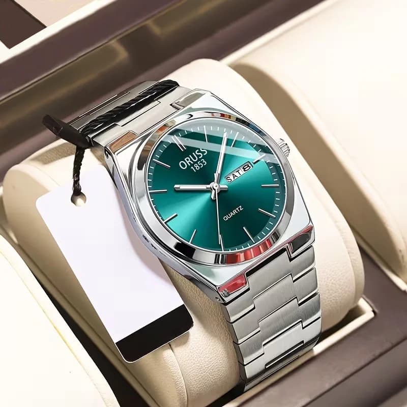 Luxury Watch For Man Luminous Date Week Stainless Steel Men Watch Casual Quartz Men's Watches Male Clock