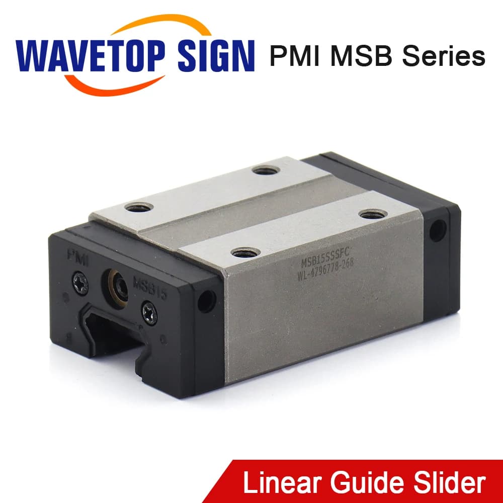 Taiwan PMI MSB15S-N Slider Block Linear Guideway Carriage for CO2 Laser Engraving Cutting Machine