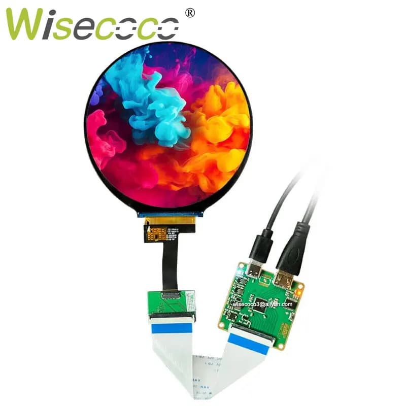 Digital signpost with 4 inch circular screen 720x720 Smart Home Raspberry Pi LCD display round MIPI driver card