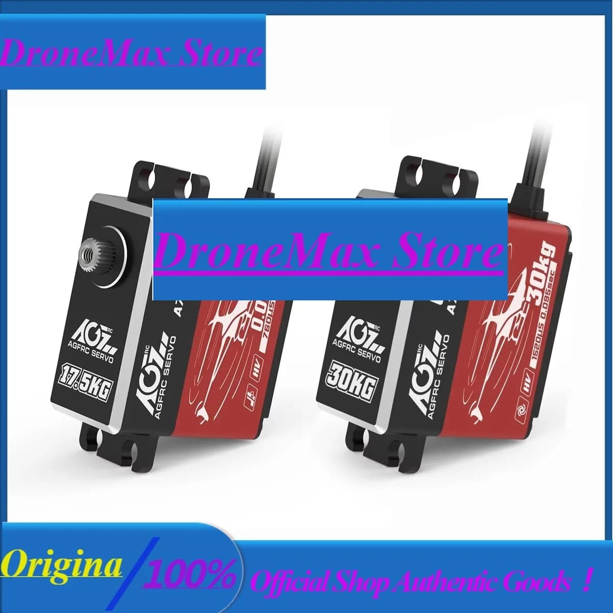 DroMaAGFRC A73BHN-H Tail 17.5KG A73BHL-H Cyclic 30KG HV High Torque Steel Gear Brushless Digital Servo For 450-700 Class RC Heli