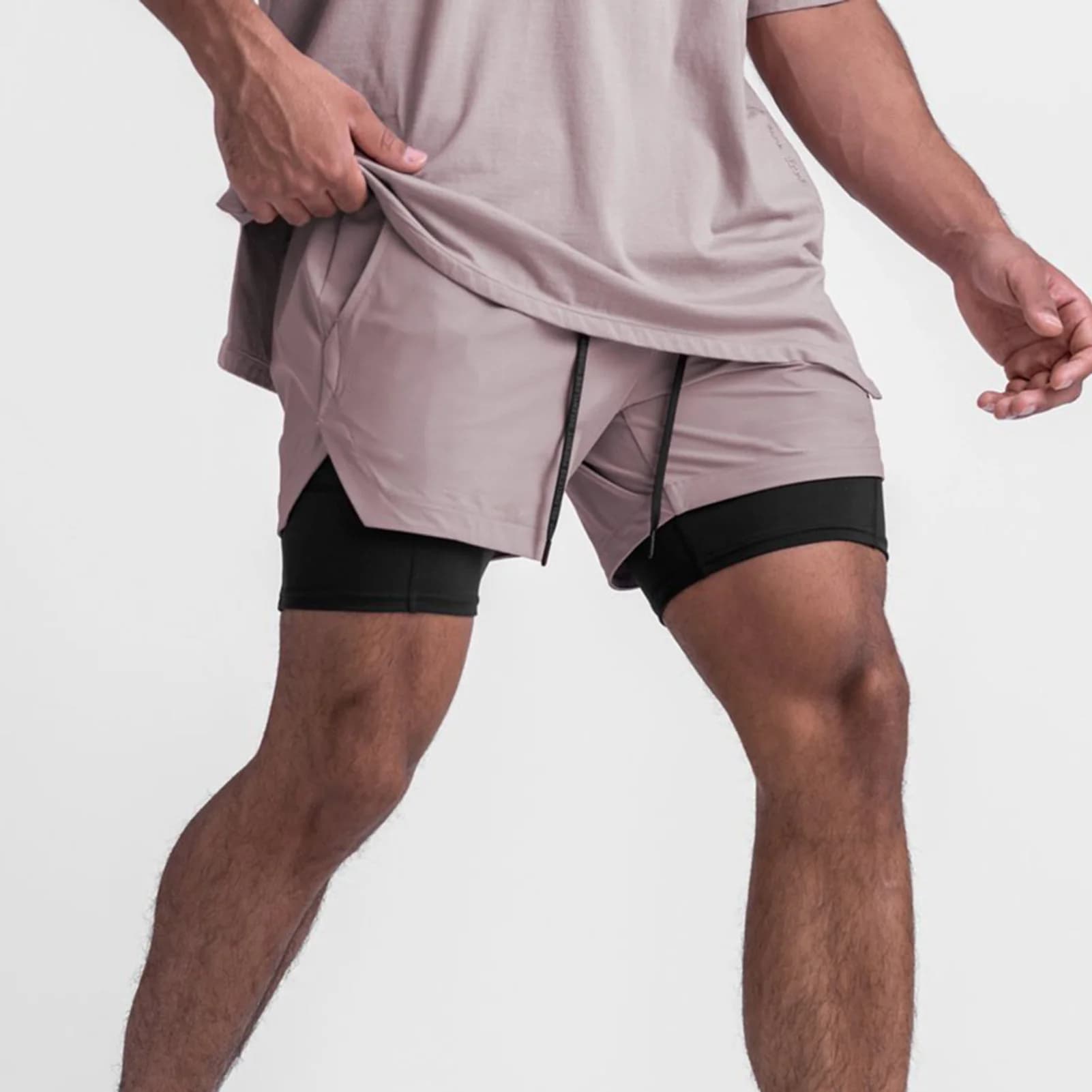Costume da bagno da uomo idrorepellente in pelle di squalo di costume da bagno corto e ad asciugatura rapida, slip da corsa L-4XL