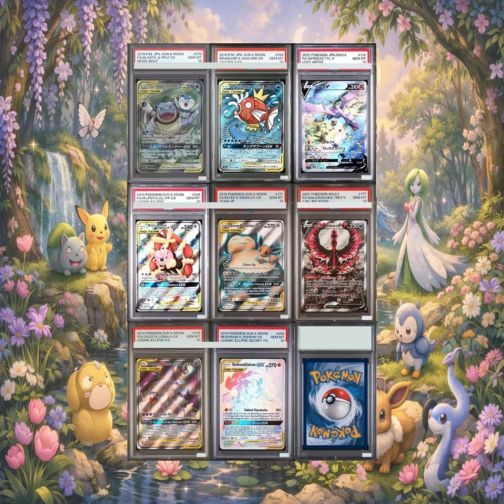 070/064 2019 Blastoise Piplup GX Remix Bout Japanese Alt Art DIY Proxy PTCG Graded Collection Card GEM MT10 Etichette Olografiche