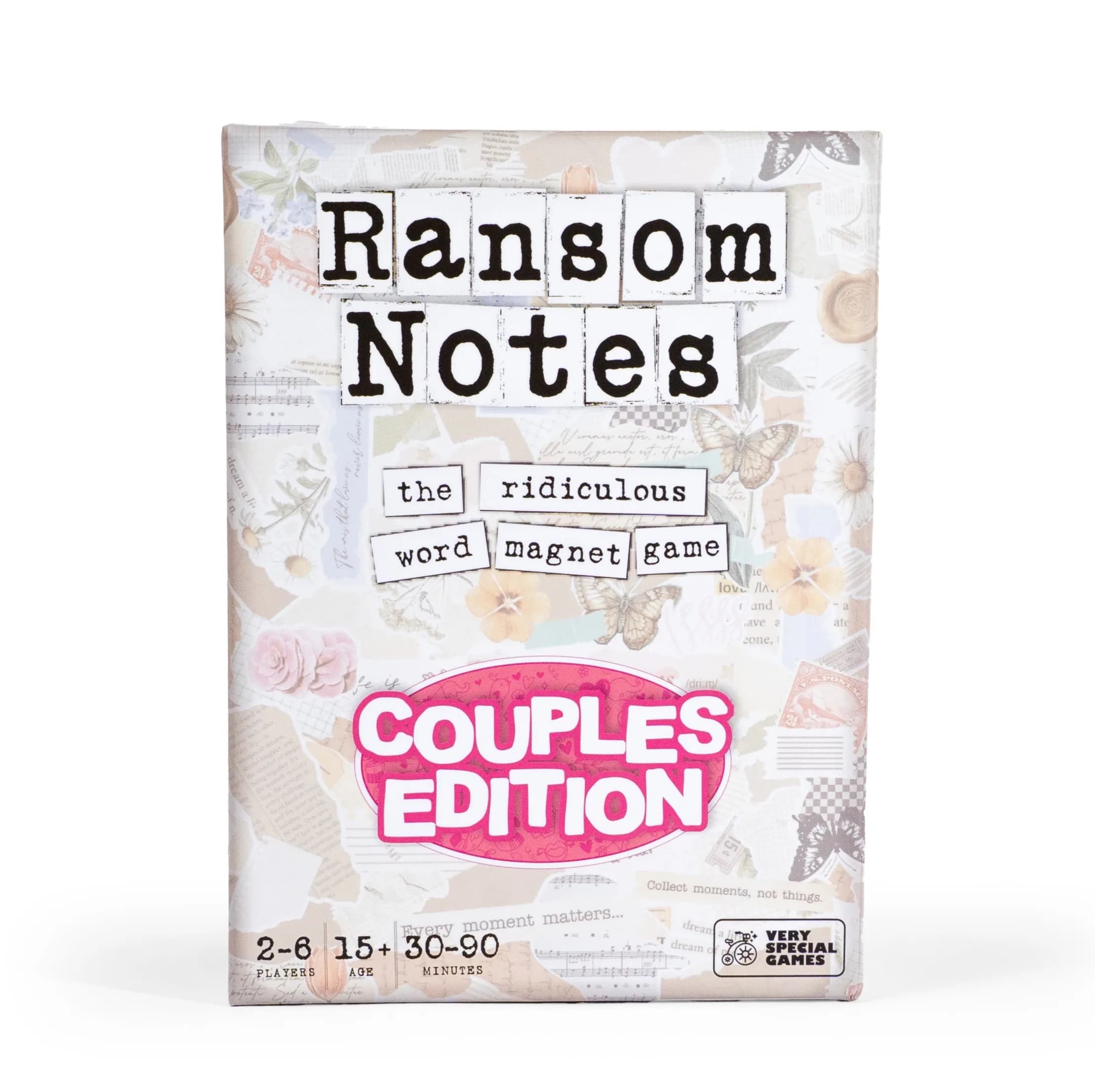 Ransom Notes Couples Edition Party Card Game with Magnetic Word Tiles for Building Sentences