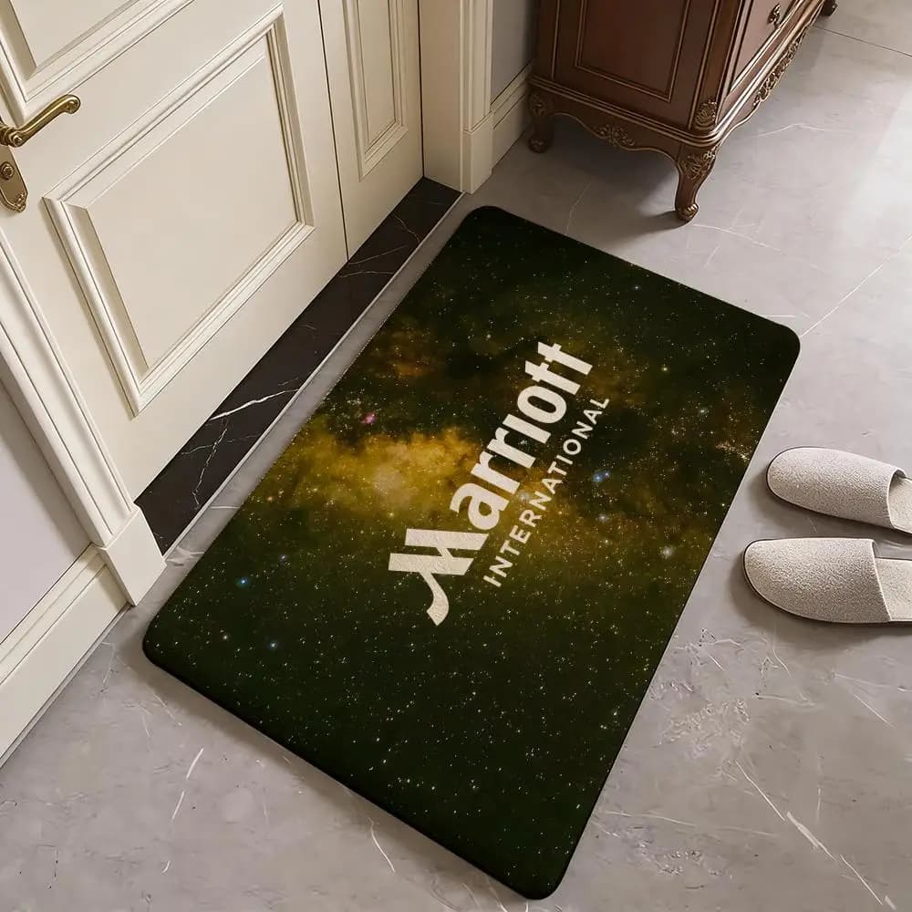 Tappetino da Pavimento alla Moda M-Marriott Hotel, Tappeto in Flanella Antiscivolo Assorbente Lavabile per Interni