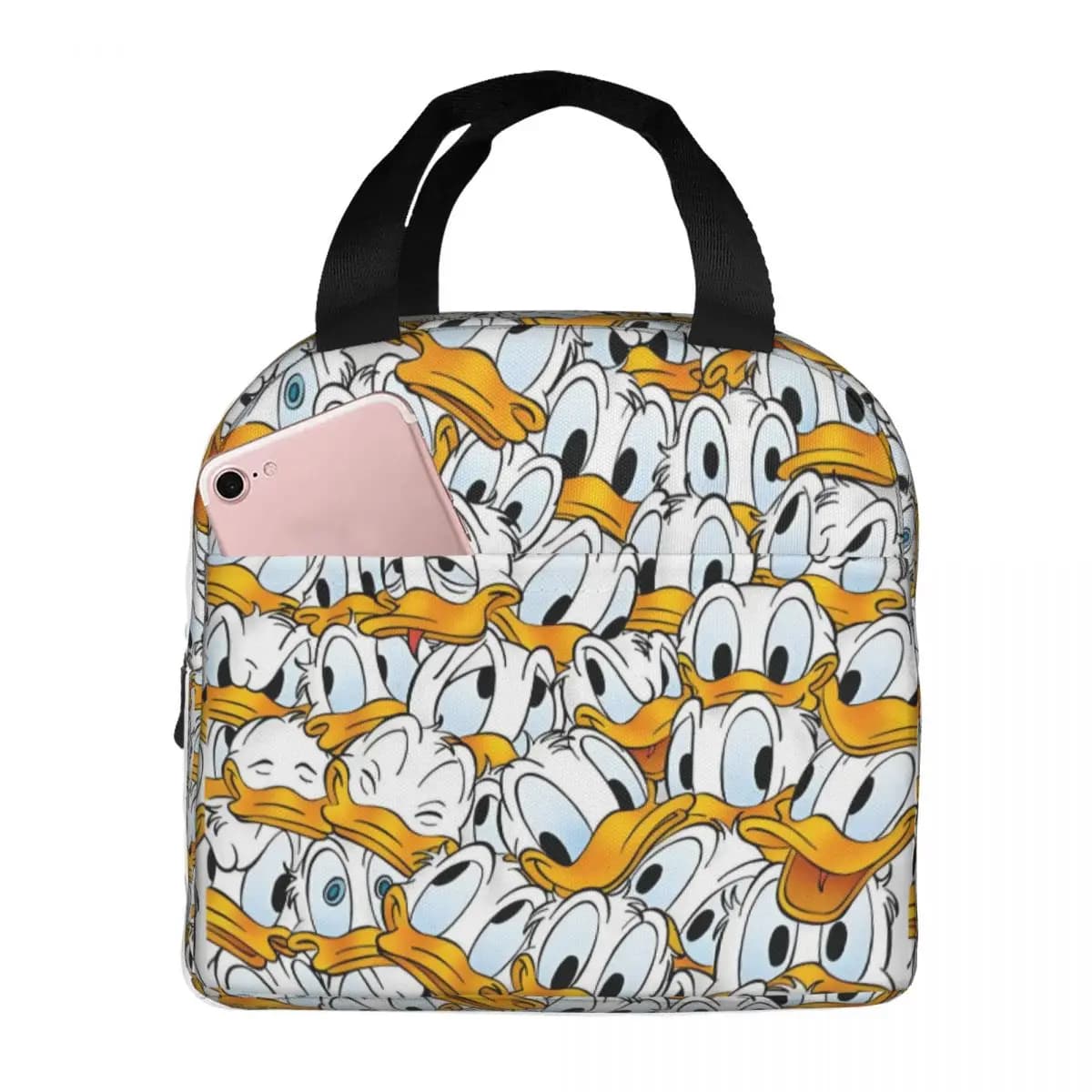 Borsa per il pranzo personalizzata Donaldes Anime Duckes, borsa termica per il pranzo da donna, contenitori termici isolati per la scuola degli studenti