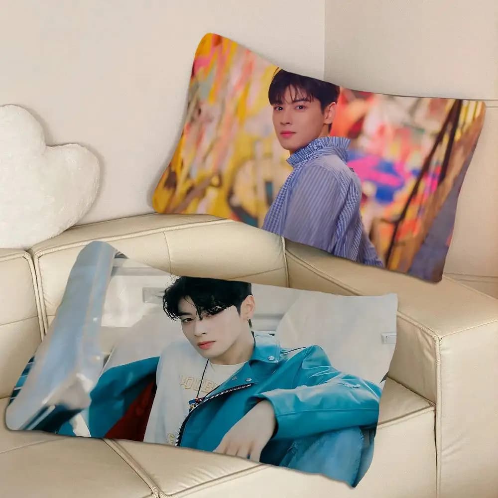 Kpop A-Astro Cha Eun Woo Asciugamano per cuscino premium ad asciugatura rapida, in tessuto di poliestere resistente, per adulti
