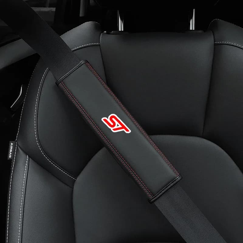 Per Ford ST 1pc Pelle bovina Interni auto Cintura di sicurezza Copertura protettiva Per auto Accessori auto Per Ford ST 1pc Pelle bovina Interni auto Mare