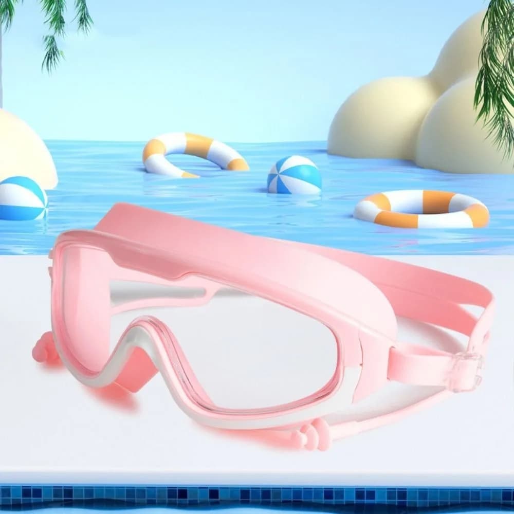 Swimwear with Large Montatura and Large Visual, with Earplugs, HD Swim Glasses, for Beginners