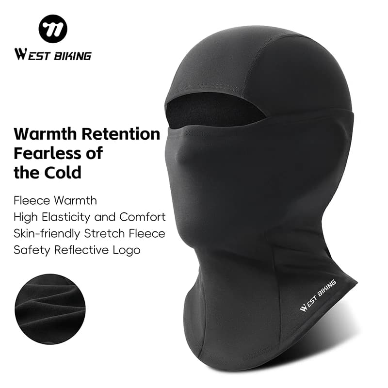 WEST BIKING Windproof warm hood High elasticity breathable waistcoat Man cycling race hot scarf cap