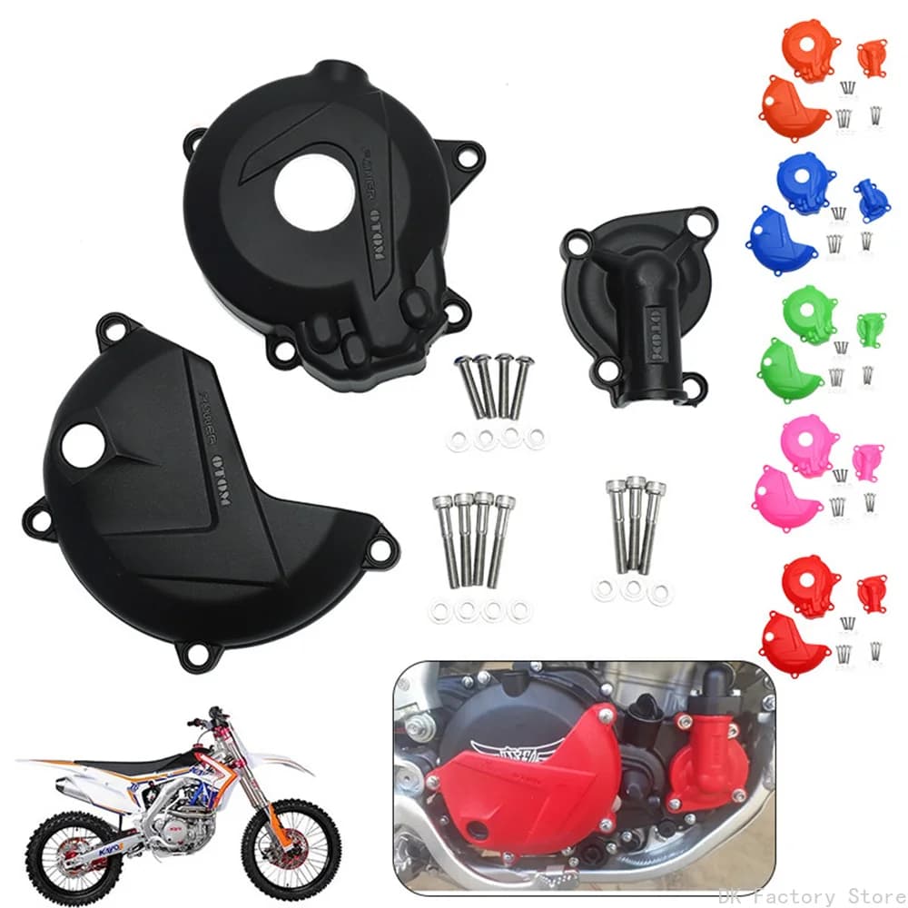 For ZONGSHEN NC250 KAYO T6 K6 BSE J5 RX3 ZS250GY-3 Motorcycle Clutch Magneto Water Pump Cover Motocross Dirt Bike Engine Guard