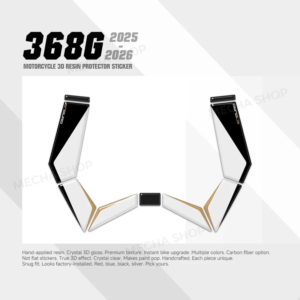 For Zontes 368G 368 G 2025 2026 3D Resin Sticker Protection Kit Handlebar Plastic Stickers