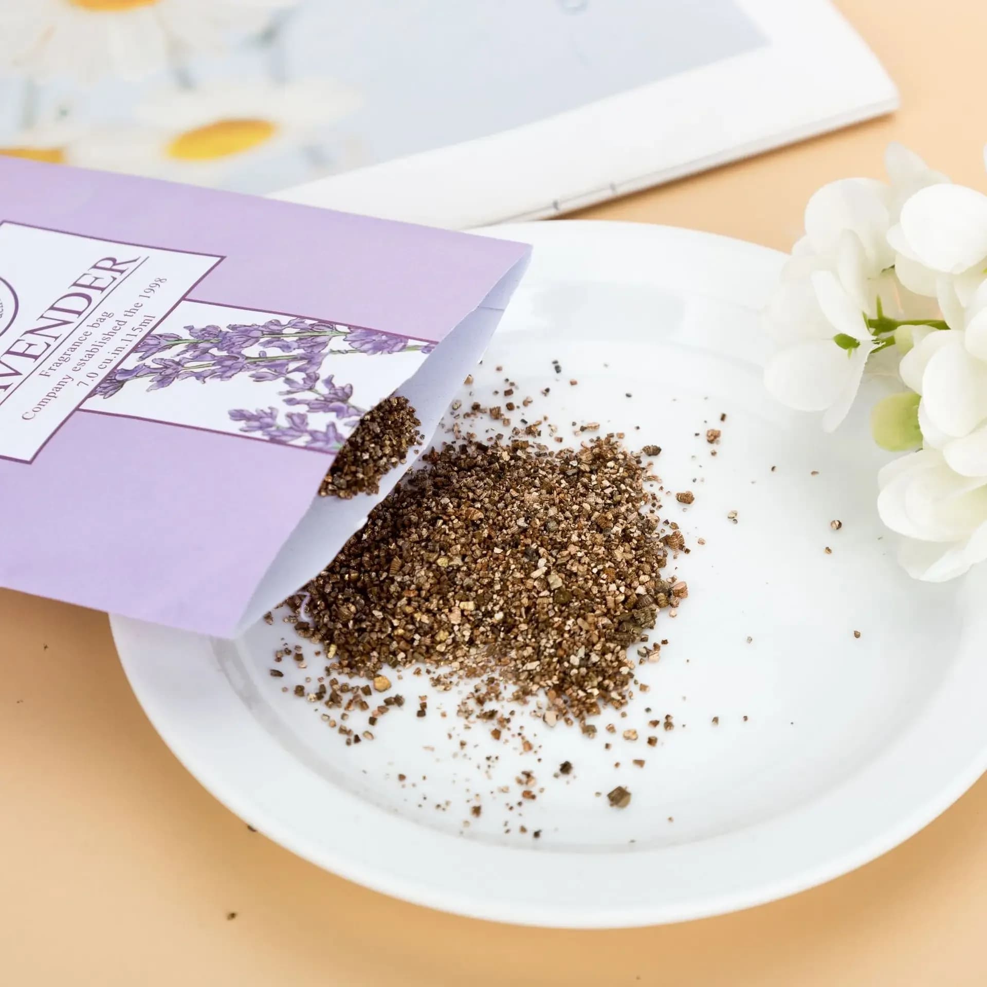 Bustina naturale Borsa per aromaterapia Appendini per armadio Deodorante per auto Case Borsa per fragranze Deodorizzazione Bustina in materiale vermiculite