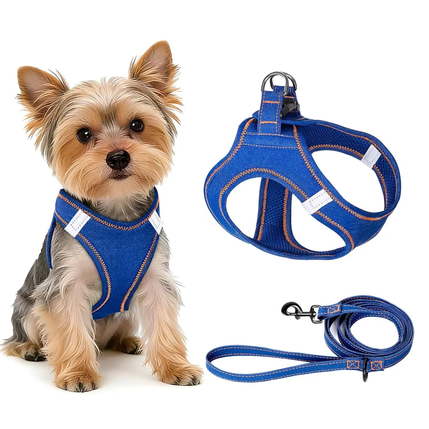 Reflective No Pull Pet Harness Vest Breathable Anti-Pull Walking Training Harness for Cats & Small Medium Large Dogs