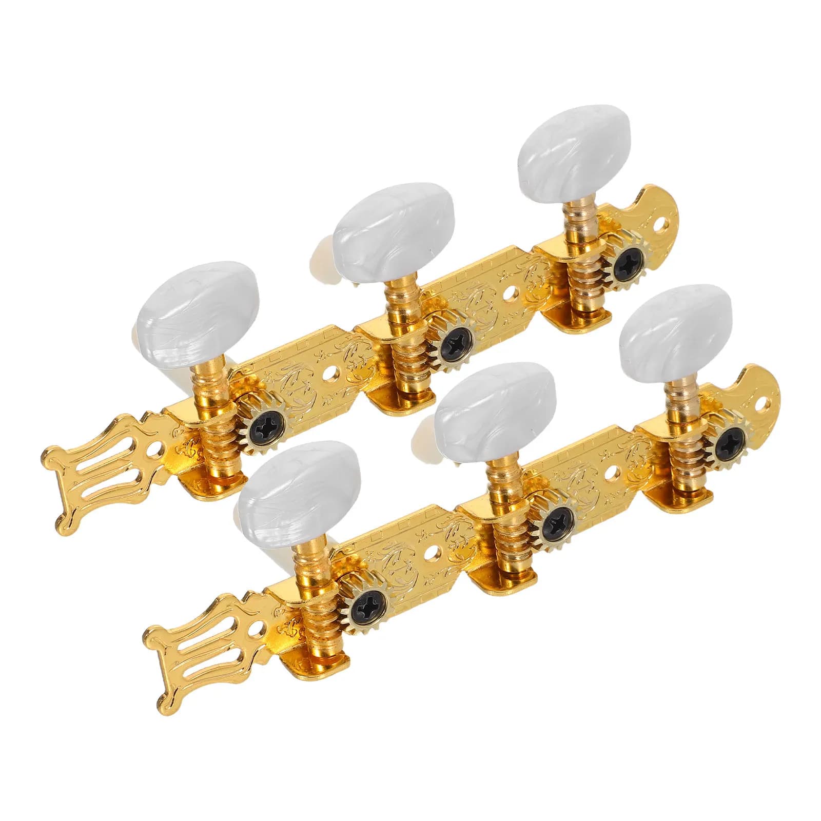 2 Pezzi Meccaniche di Accordatura a Stile Aperto per Chitarra Acustica Classica Ukulele Basso, in Ferro, di Precisione, Leggere, per Accordatura Rapida e Stabile