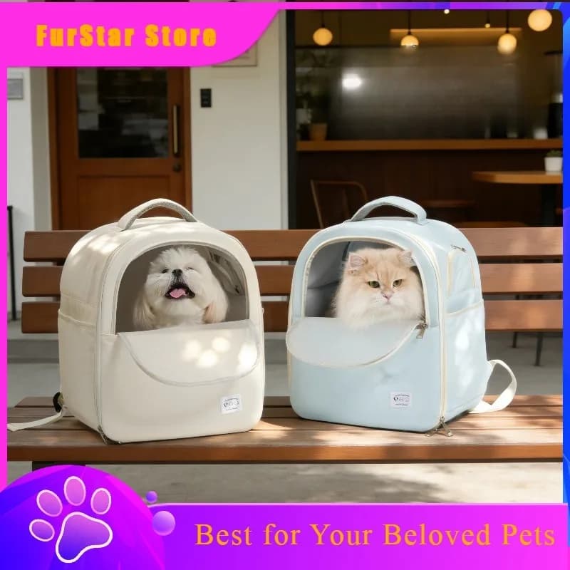 FurStarWinter Warm Pet Carrier Backpack Large Capacity Cat Dog Travel Bag Anti Stress For Small Pets Simple Cat Cage