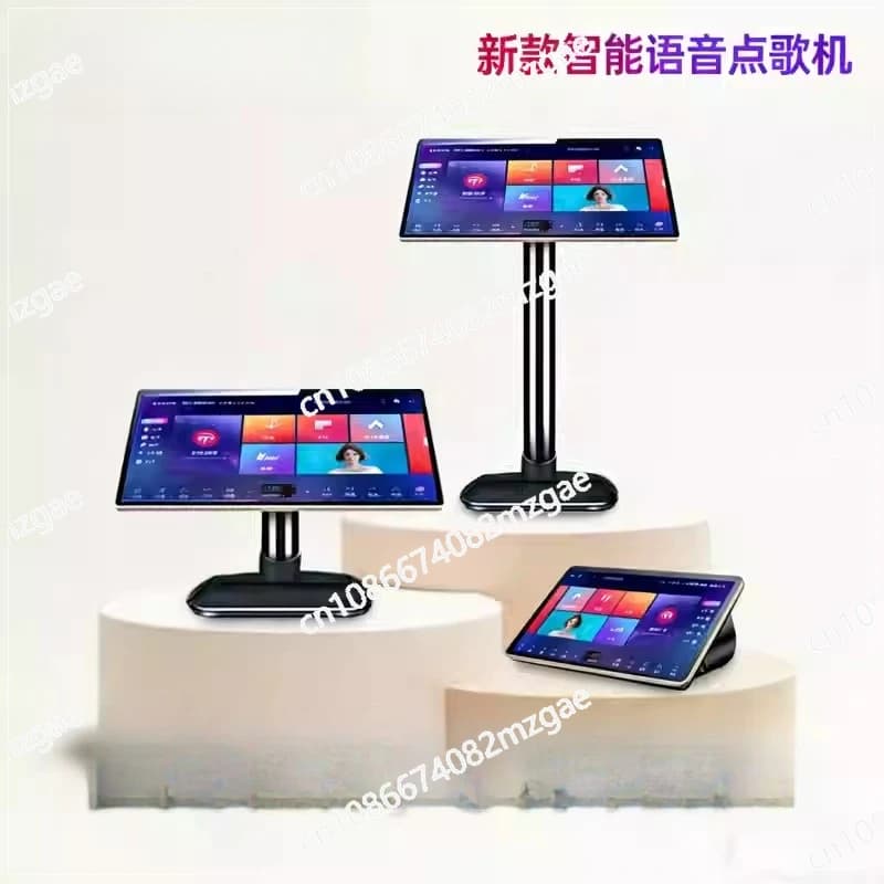 Jukebox a Doppio Sistema per KTV Domestico con Schermo Capacitivo, Macchina Karaoke All-in-One con Audio Multilingue