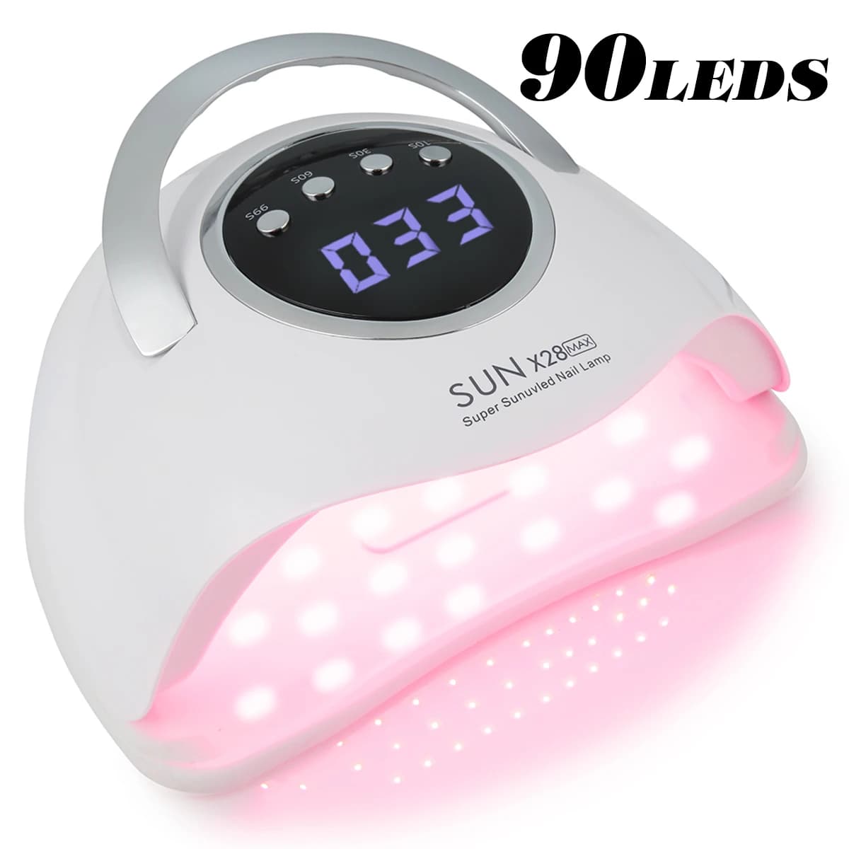 Nuovo aggiornamento 90 LED Lampada asciuga unghie X28MAX Sensore a infrarossi LED Manicure per asciugatura rapida Tutti gli strumenti per salone di asciugatura di smalto gel