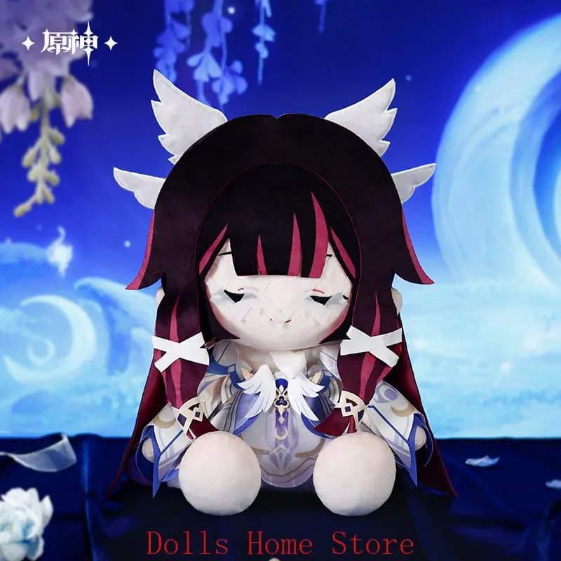 Official Cushion Columbina Damselette Model in Position Sitting 35cm Ornament Game Genshin Impact Moon Maiden Bearing Halloween Gift