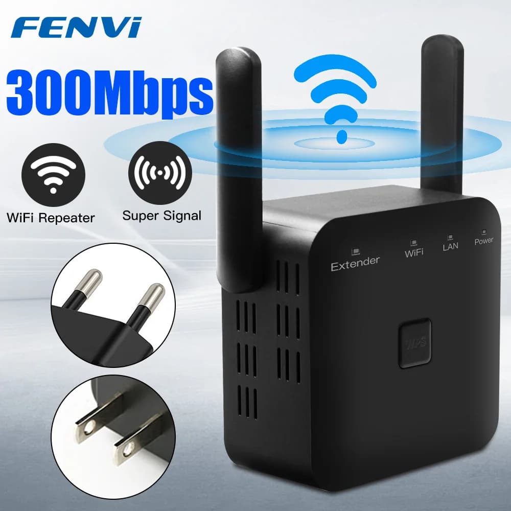 FENVI 300Mbps Wireless WIFI Repeater 2.4Ghz WPS rete a lungo raggio wi-fi Extender 802.11N WiFi Booster amplificatore Access Point
