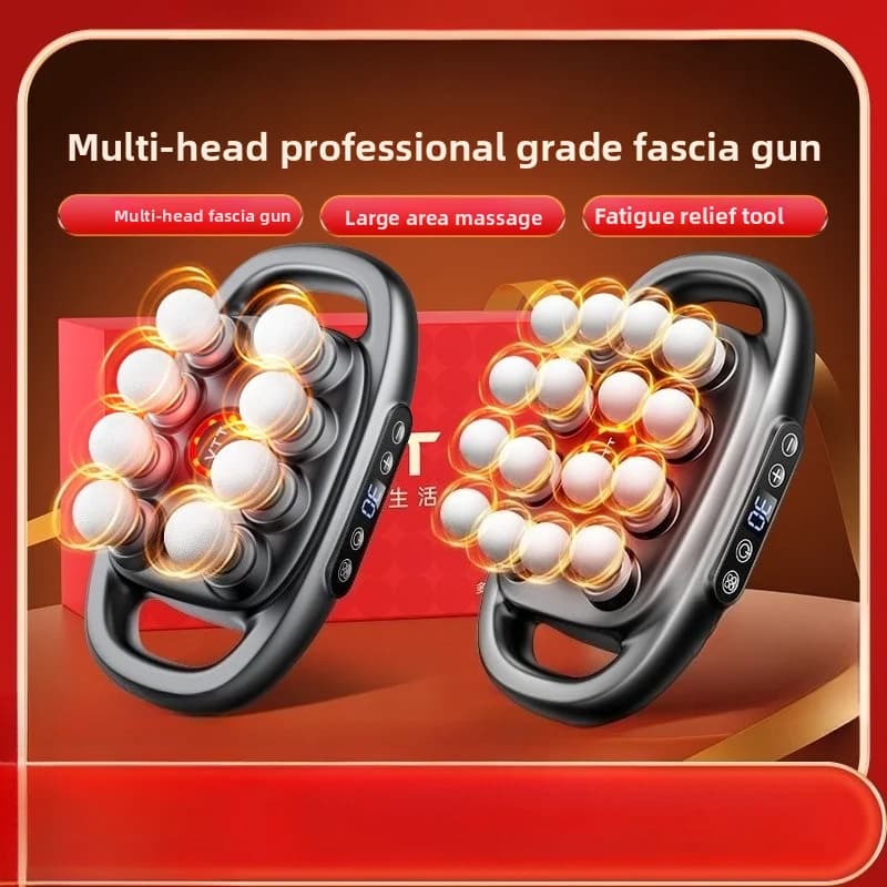 Multi‑Head Massage Gun 8/16 Heads for Men Electric Deep Percussion Muscle Relaxation Massager