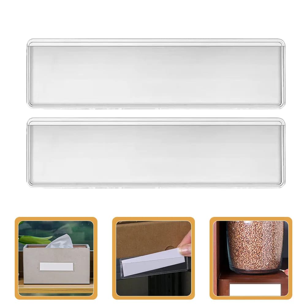 25 Pezzi di Tasche Adesive Trasparenti Impermeabili in PVC per Etichette, Cartellini, Etichette per Scaffali e Archiviazione in Ufficio