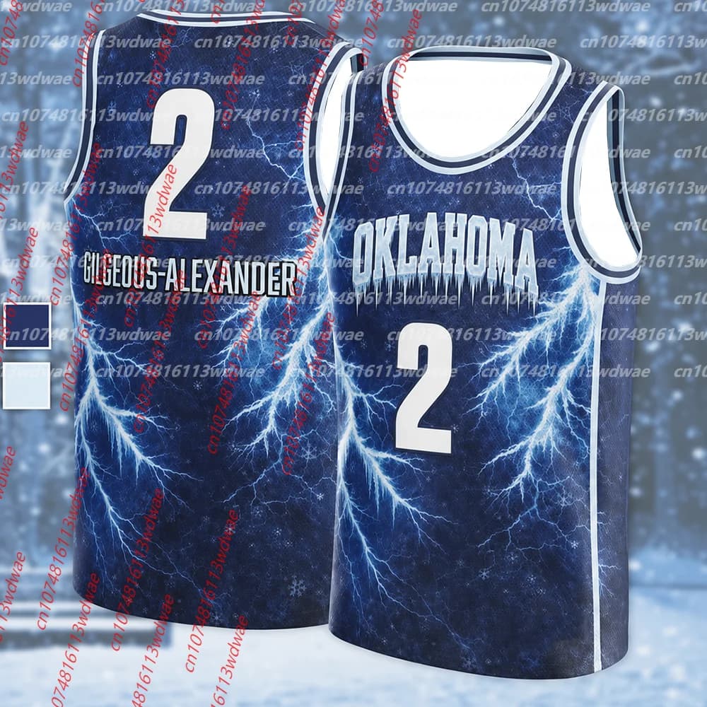 Oklahoma #2 Alexander Basketball Jersey Men Sleeveless Tank Top Summer Breathable Vest Streetwear Sports Uniform Basketball KID