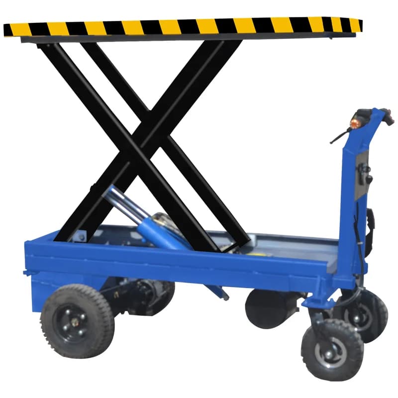 High Quality Stainless Steel Hydraulic Scissors Lifting Trolley with Safety Fence for Restaurant Home Use Heights