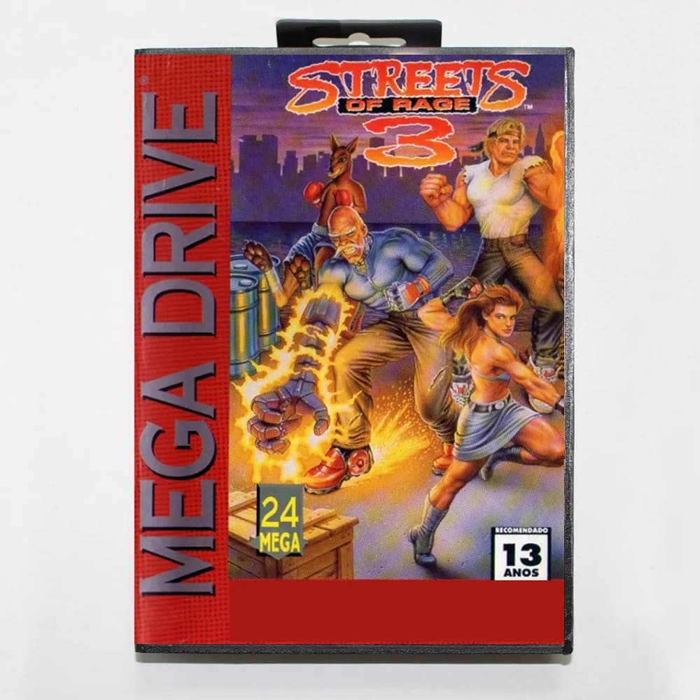 Streets of Rage 3 Scheda di gioco MD Cover BR a 16 bit per cartuccia console per videogiochi Sega Megadrive Genesis