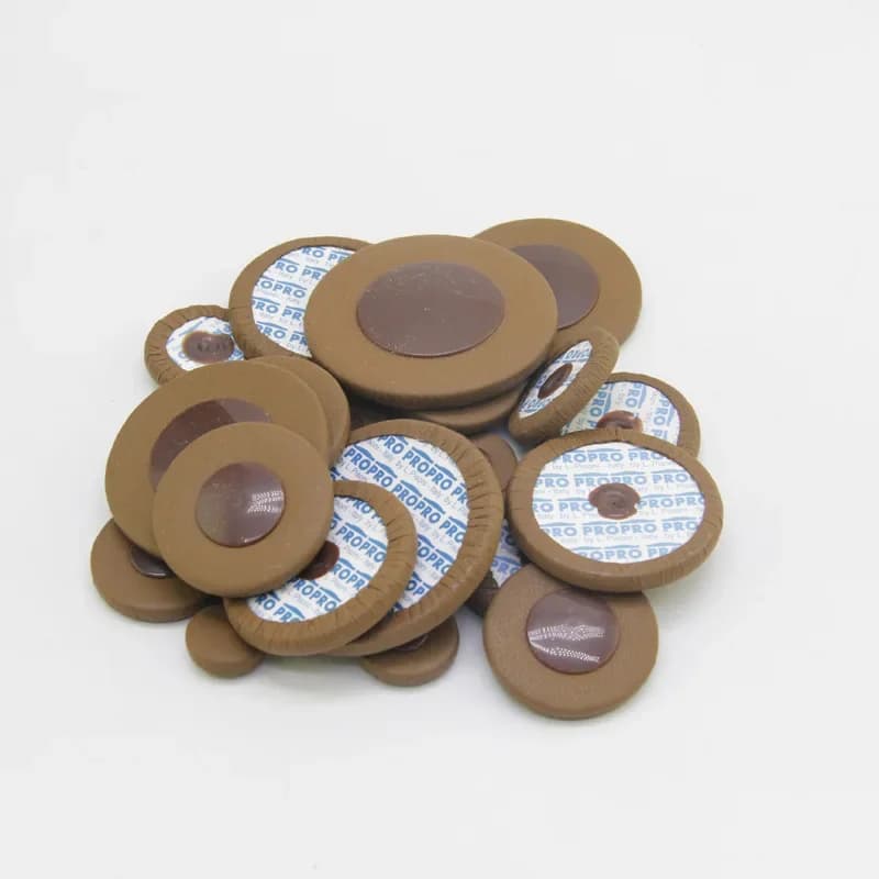Saxophone leather pad, tenor and tremolo leather sealed sound hole pad, coffee colored maintenance key sheepskin