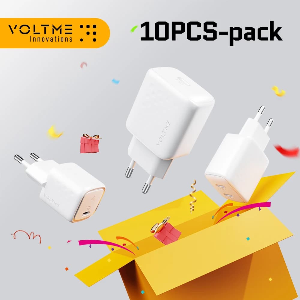 VOLTME 10PCS-Pack Revo 20W Mini/Lite/Duo Lite Series Liquidazione all'ingrosso Tpye C Caricatore USB C Ricarica rapida per iPhone Samsung