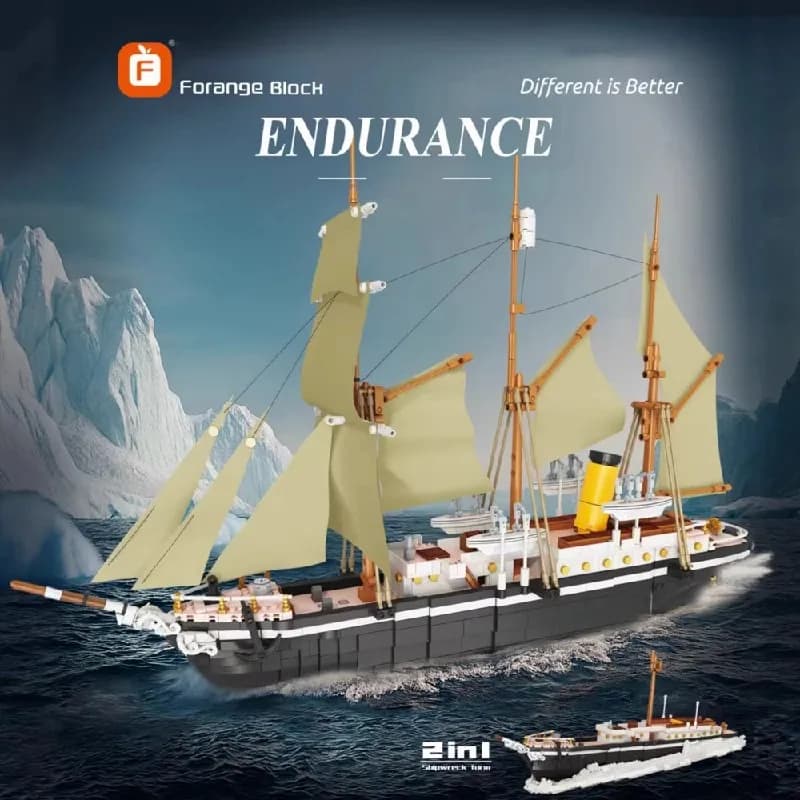 Blocchi da Costruzione Nave Pirata Endurance, Modello Nave Fantasma, Mattoncini Tecnici da Assemblare, Ornamento Creativo Fai-da-Te, Giocattoli per Adulti, Regalo, 2215 Pezzi