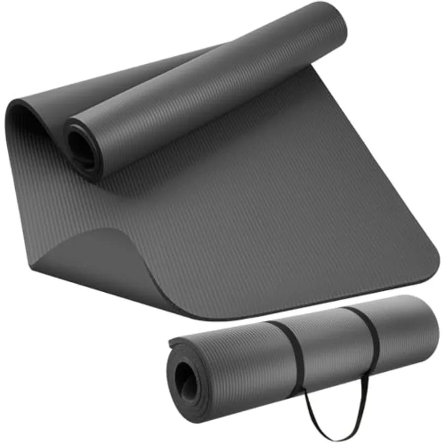 Extra Thick NBR Yoga Mat for Women and Men, 15mm Thick, 72"x32" Large Exercise Mat with Non-Slip Workout Mat for Yoga, Pilates,