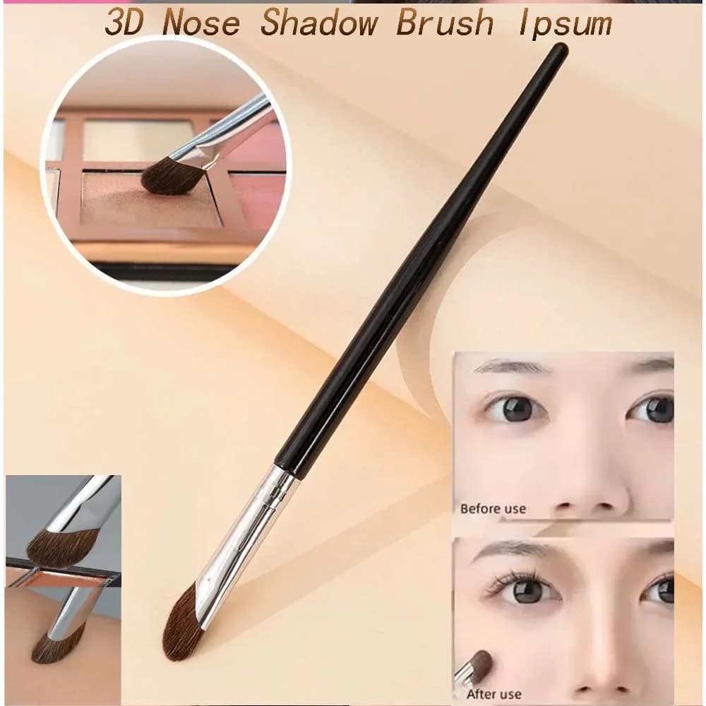 3D nose shading brush, soft head, light, Korean cosmetics, facial contour makeup brush, for women's beauty tools