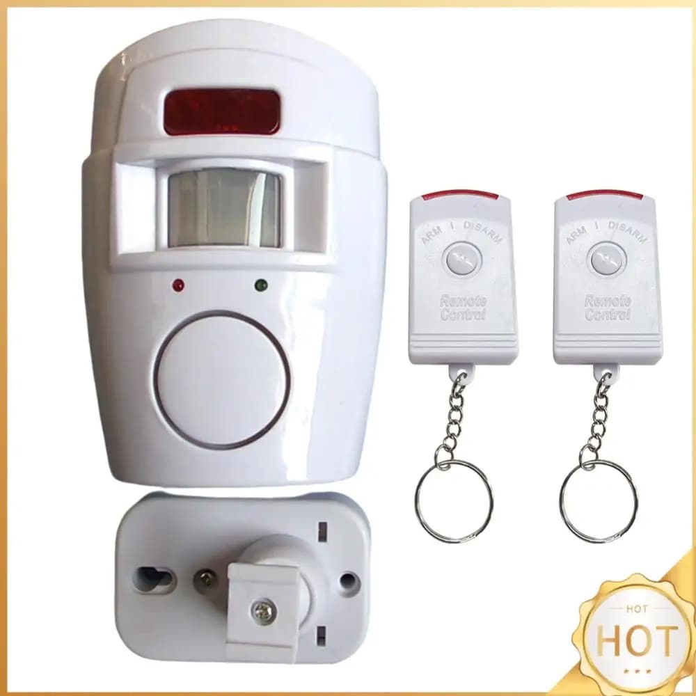 Allarme con Rilevatore di Movimento a Batteria, Sensore PIR per Sistema di Sicurezza Domestica, per Porte, Capannoni, Garage, Roulotte