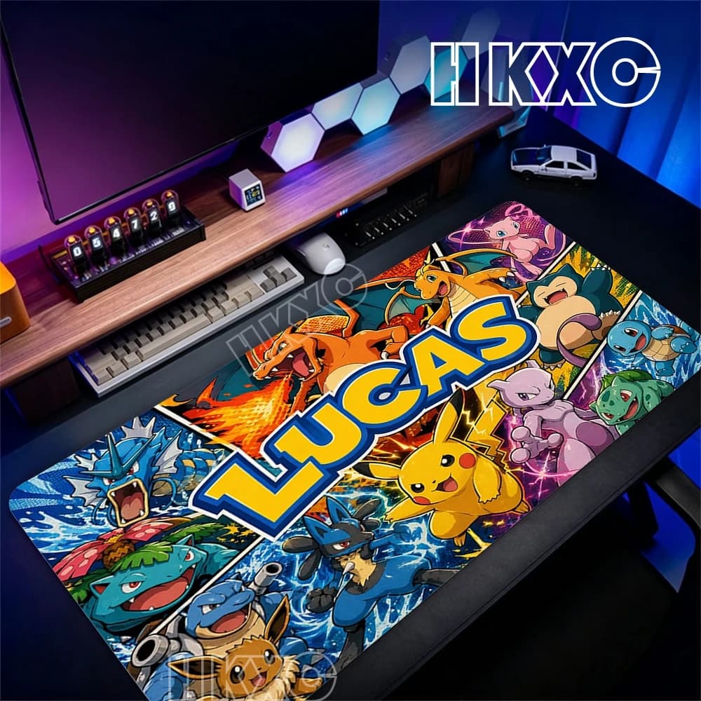 Pokemon Mouse Mats Rubber Mousepad Large Anime Gaming Accessories Cartoon Mouse Pad Kawaii Carpet Cabinet Keyboard Big Deskmat