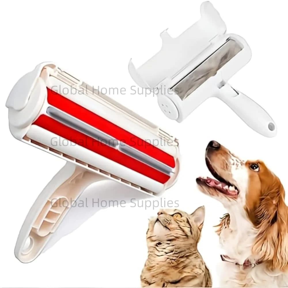 Rullo riutilizzabile per rimozione peli di cani e gatti con base autopulente Strumento per la rimozione della pelliccia di animali per divano, mobili, moquette, seggiolino auto