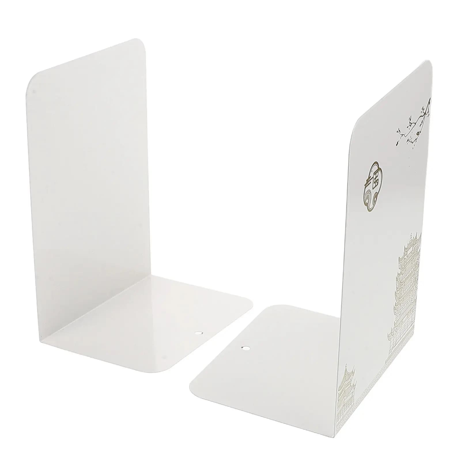 2 Pezzi Fermalibri in Metallo Stile Cinese, Supporto per Libri da Scrivania, Organizzatore per Libri Pesanti, Supporto per Lettura, Espositore per Libri di Testo, Decorazione da Scrivania