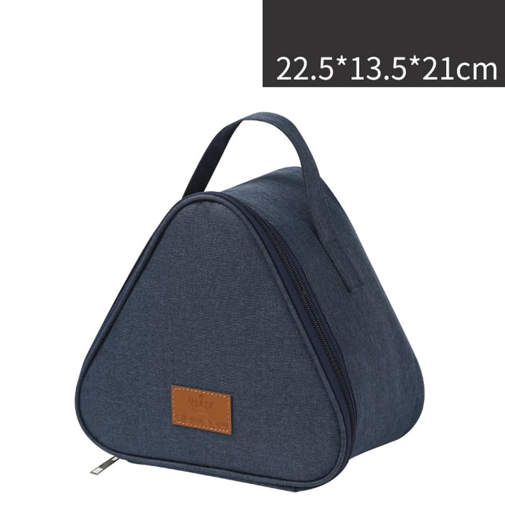 Borsa da picnic con isolamento triangolare impermeabile Mini borsa per palline di riso per studenti in foglio di alluminio Borsa da pranzo portatile per pranzo all'aperto
