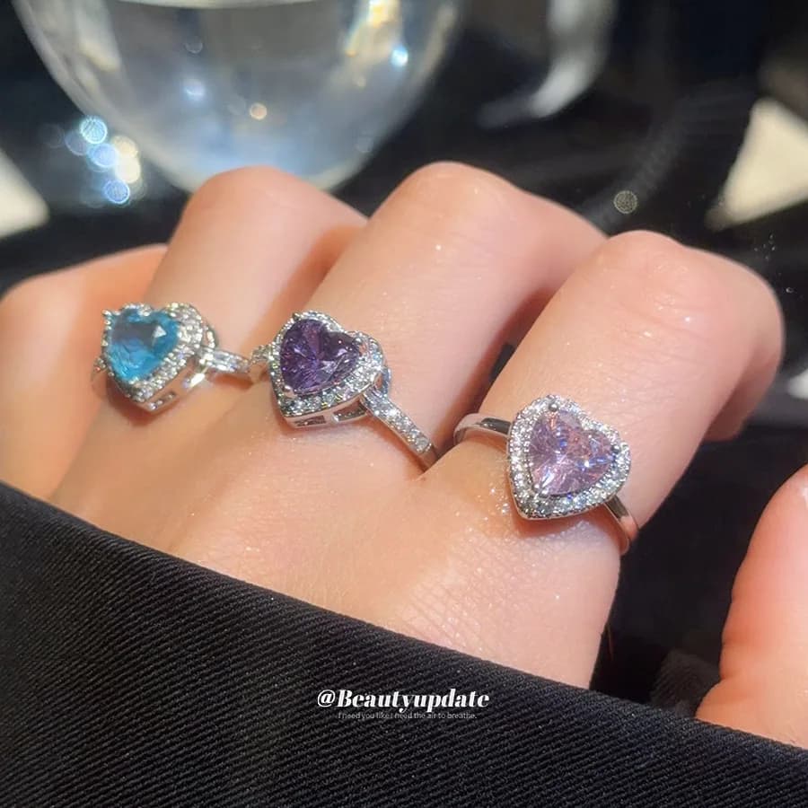 Anello Aperto con Zirconi Placcato in Oro 18k, Gioiello di Lusso alla Moda per Dito Indice, Design Raffinato ed Elegante