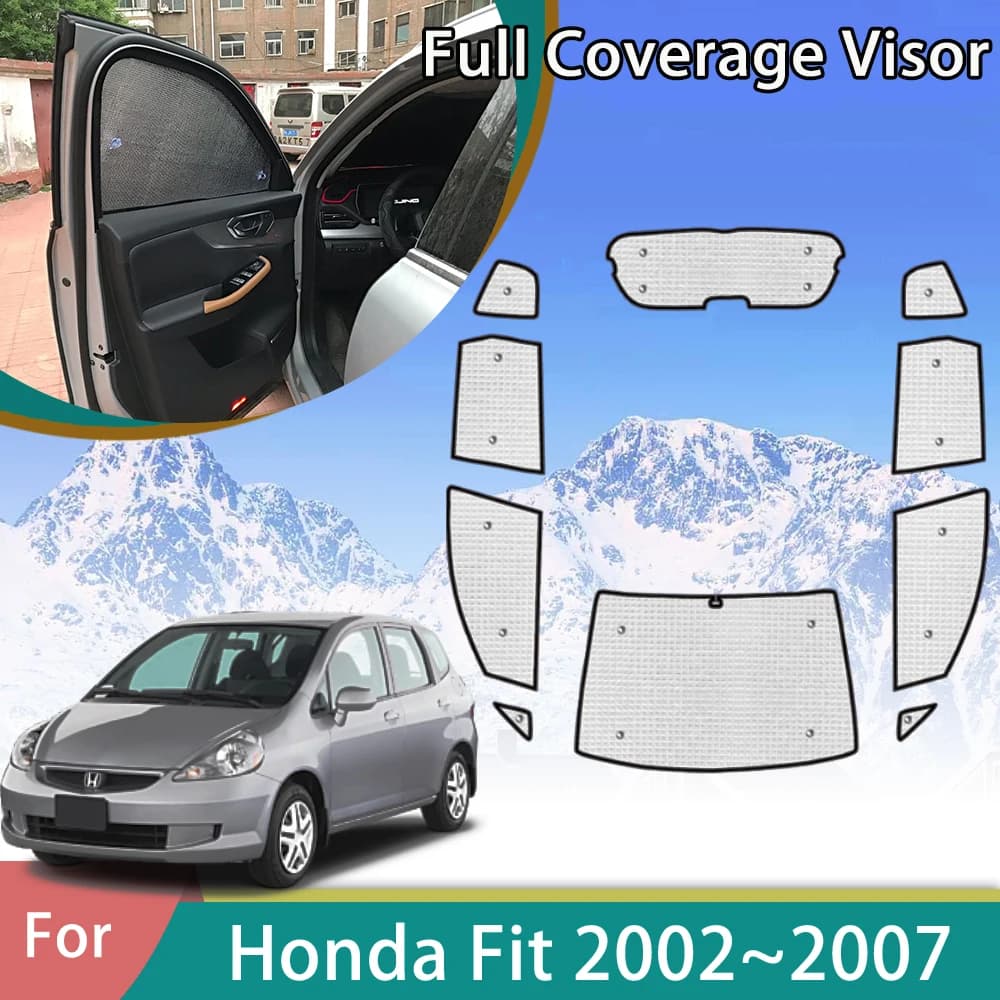 Auto Parasole Per Honda Fit Jazz GD1 GD2 GD3 GD4 GD5 GE 2002 ~ 2007 2006 2005 Accessori Auto Visiera di Protezione Finestra tende