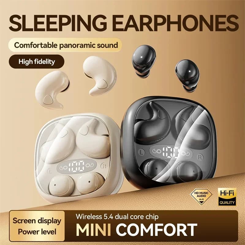 Open Ear Headphones for Sleeping, 2 Wireless Headphone Paiameters with Surround Sound, Waterproof Bluetooth Headphones, Sports and Gaming Headphones