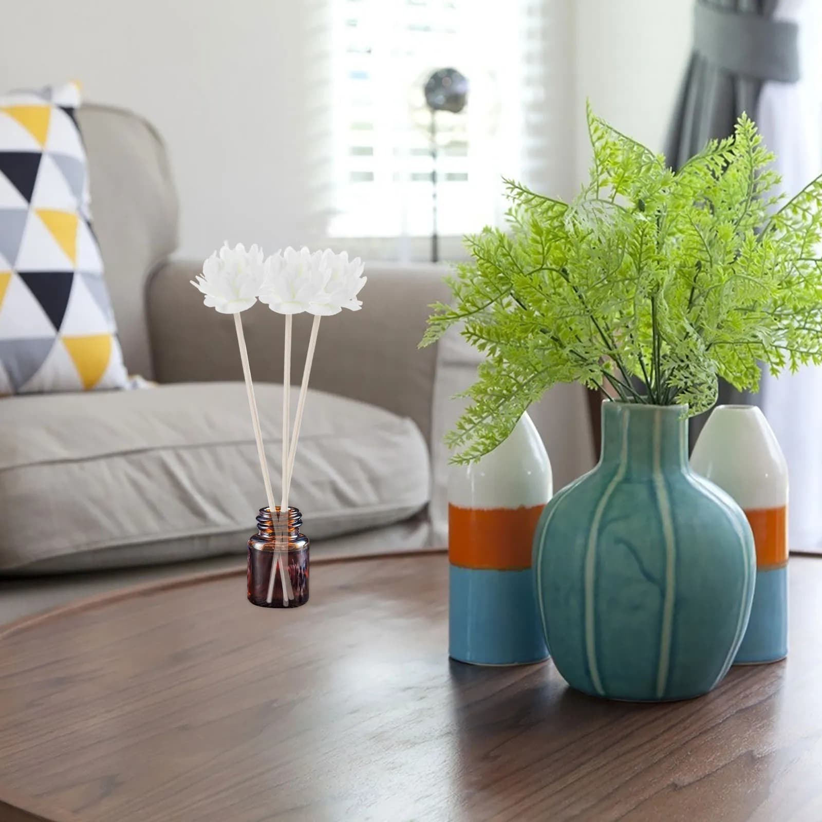 6 bastoncini diffusori di fiori artificiali, bastoncini decorativi di ricambio per l'assorbimento di oli essenziali per aromaterapia, per casa e ufficio