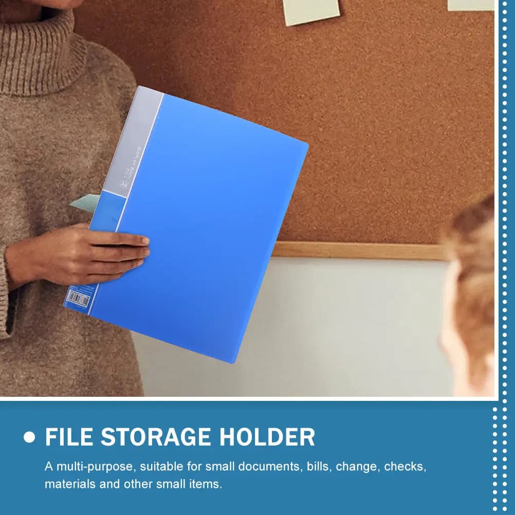 Premium Portable A4 File Holder Lightweight Document Storage Folder with Multiple Pockets for Students Office School Home Use