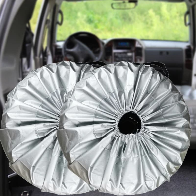 1 pz custodia per ruota di scorta per auto 190T panno rivestito in argento pneumatici per ruote auto borse portaoggetti coperture protezione antipolvere accessori