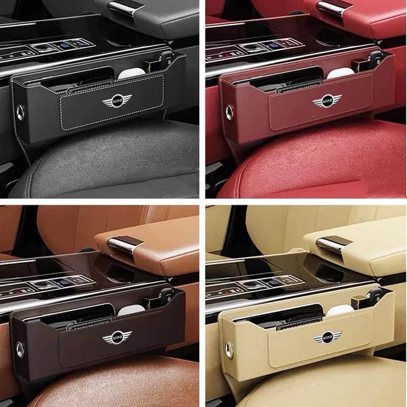 Organizer per Sedile Auto con Porta Telefono e Accessori per Mini John Cooper R56 F56 Countryman R60 F60 Clubman F54 R55 Coopers