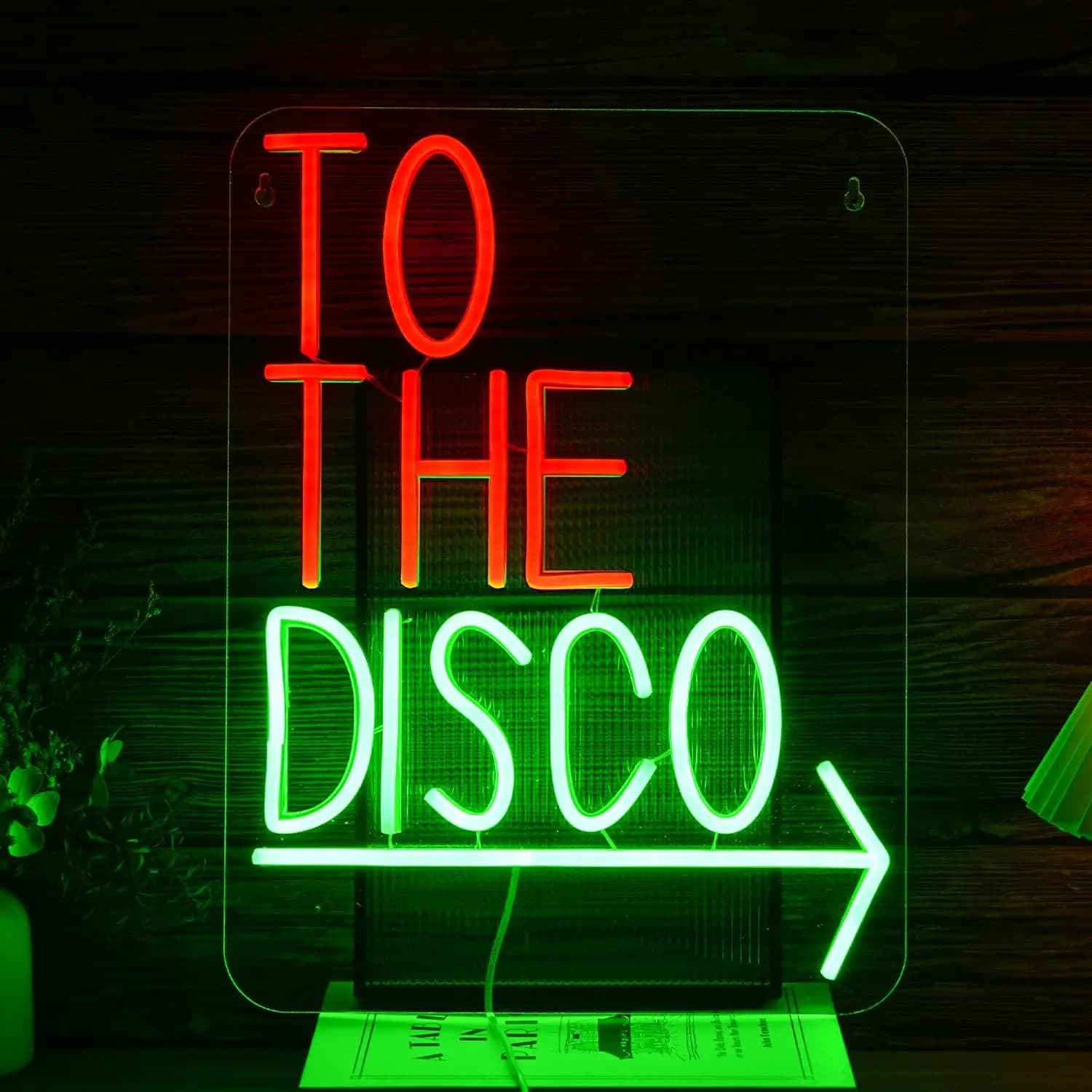 To The Disco Insegna al neon USB dimmerabile LED Luce al neon per discoteca Bar Musica Bar Camera da letto Festa Uomo Decorazione grotta Illumina il regalo del cartello