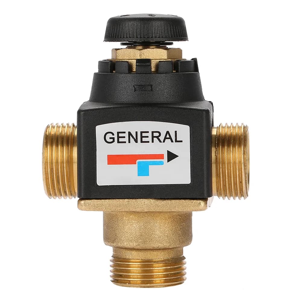 3 Way DN20 Male Thread Brass Thermostatic Mixing Valve for Solar Water Heater