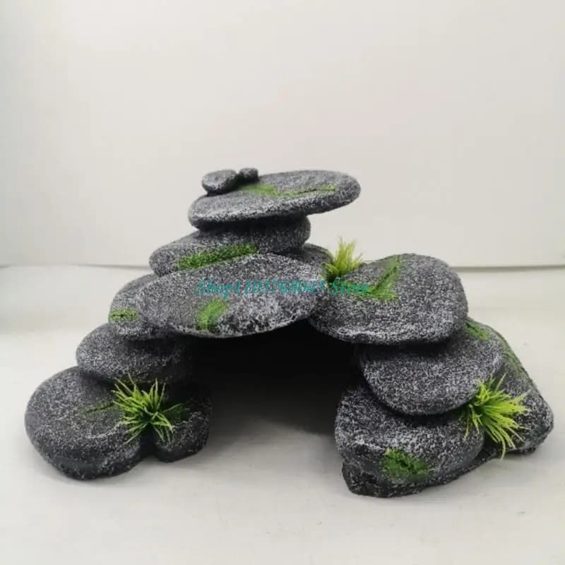 Aquariums Rock Stone Cave Decorations Fish Tanks Sinkable Ornament Aquatic Pet FishTanks Cave House for Tortoises Hiding