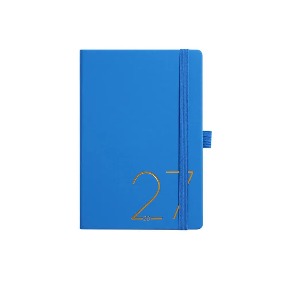 English 2027 Schedule Planner Notepad 12 Months Wear-resistant To-do List Notebook Efficiency Leather Cover Diary Writing Pads