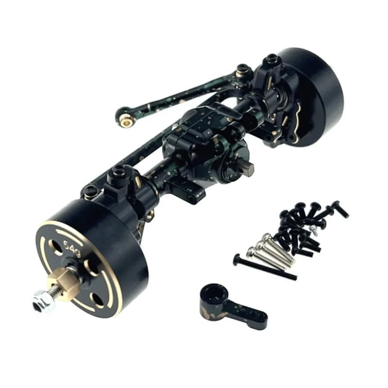 Fit for MJX 1/18 H18P RC car metal modification upgrade front axle assembly with balance weight and reinforced servo arm set